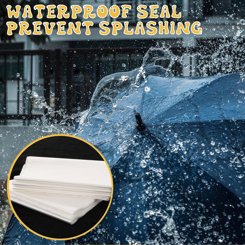 Bruislard 100 Pcs Umbrella Bags Clear Plastic Umbrellas Rain Bag Disposable Disposable Waterproof Umbrella Cover Replacement Refills - Image 4